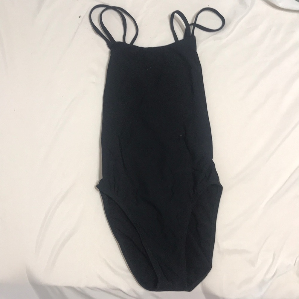 Jolyn- Brooks Onesie, Black Tie-back